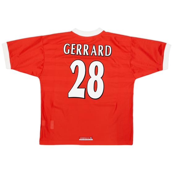 1998-00 Liverpool Home Shirt Gerrard #28 - 9/10 - (L)