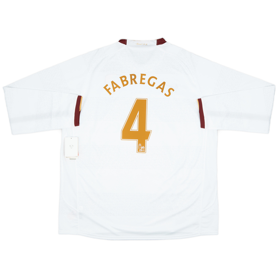 2007-08 Arsenal Away L/S Shirt Fabregas #4 (XXL)
