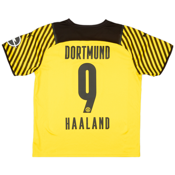 2021-22 Borussia Dortmund Home Shirt Haaland #9 - 9/10 - (L)