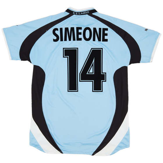 2000-01 Lazio Home Shirt Simeone #14 - 6/10 - (L)