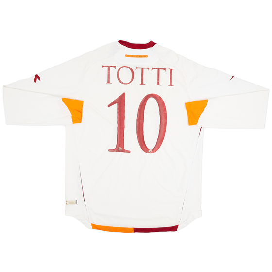 2006-07 Roma Away L/S Shirt Totti #10 - 5/10 - (XXL)