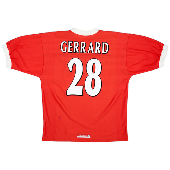 1998-00 Liverpool Home Shirt Gerrard #28 - 5/10 - (L)