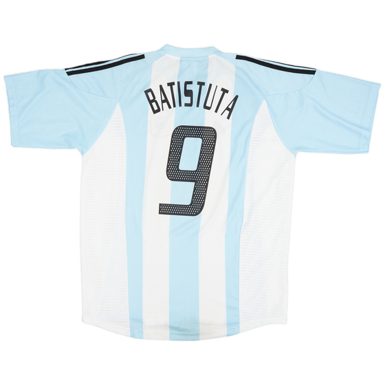 2002-04 Argentina Home Shirt Batistuta #9 - 6/10 - (L)