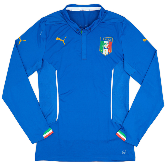 2014-15 Italy Authentic Home L/S Shirt - 9/10 - (3XL)