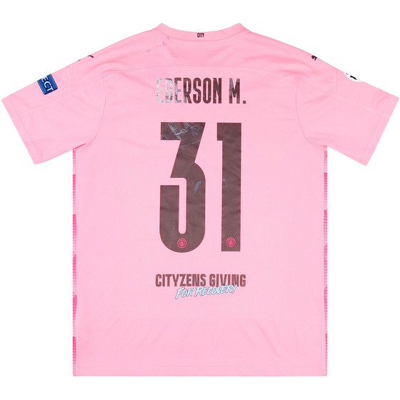 2020-21 Manchester City Match Issue Champions League GK Shirt Ederson M. #31