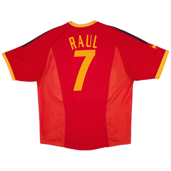 2002-04 Spain Home Shirt Raul #7 - 9/10 - (XL)