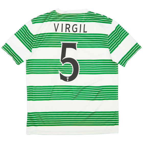 2013-15 Celtic Home Shirt Virgil #4 - 8/10 - (M)
