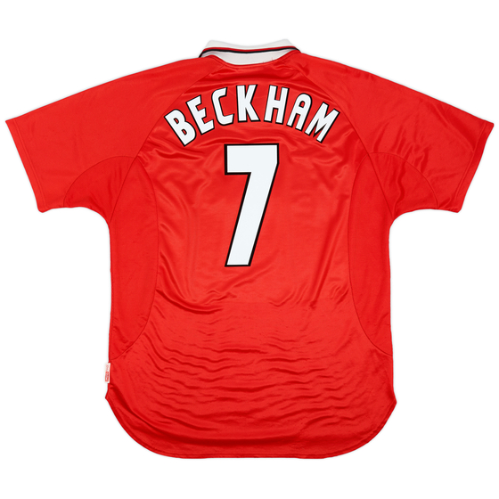 1997-00 Manchester United CL Shirt Beckham #7 - 5/10 - (XL)