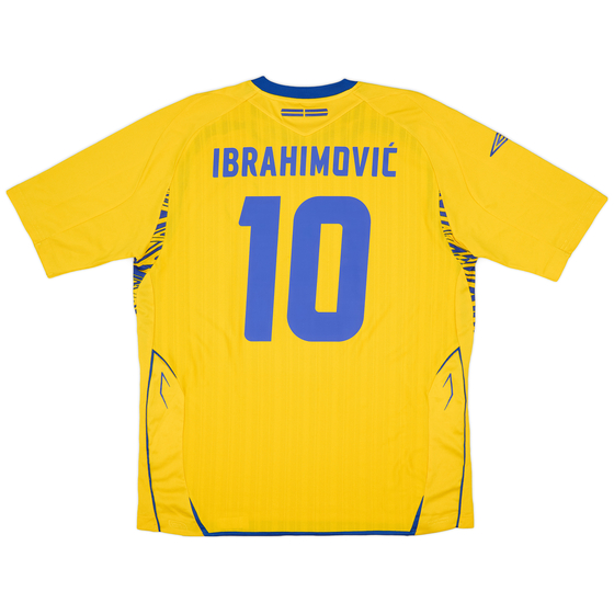 2007-08 Sweden Home Shirt Ibrahimovic #10 - 8/10 - (XL)