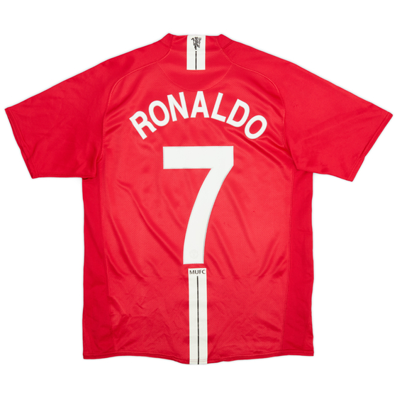 2007-09 Manchester United Home Shirt Ronaldo #7 - 8/10 - (M)