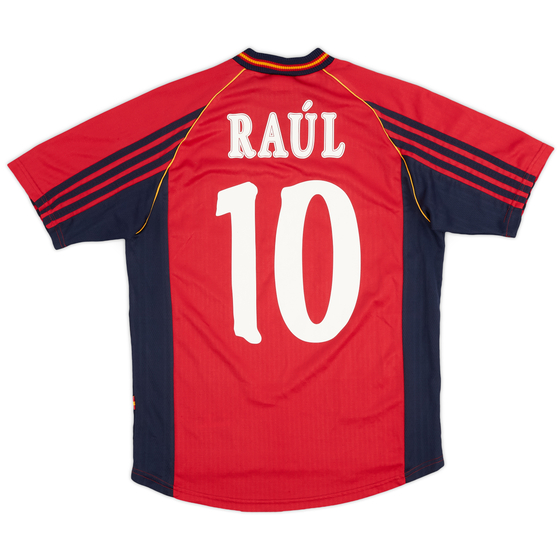 1998-99 Spain Home Shirt Raul #10 - 8/10 - (XL.Boys)