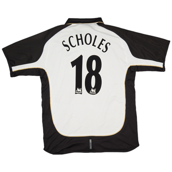 2001-02 Manchester United Centenary Away/Third Shirt Scholes #18 - 8/10 - (XL)