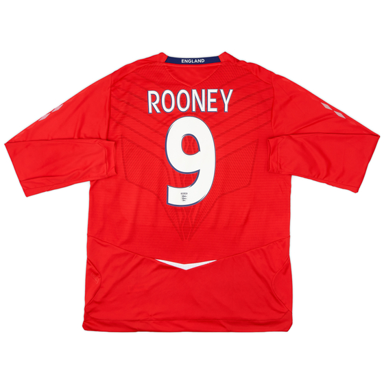 2008-10 England Away L/S Shirt Rooney #9 - 9/10 - (XL)