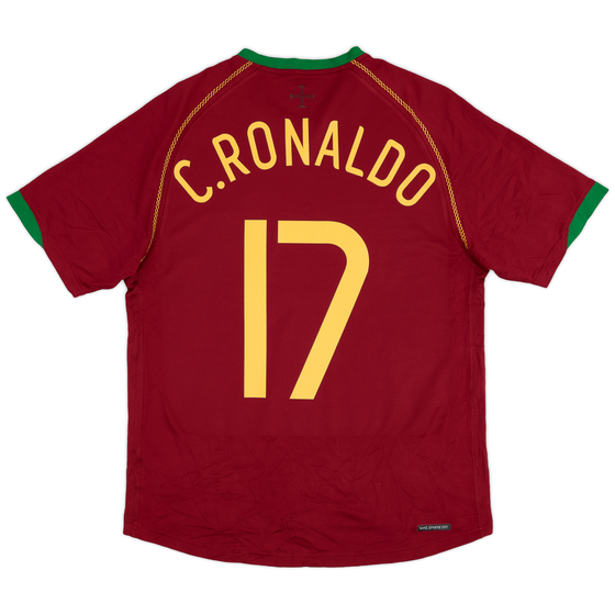 2006-08 Portugal Home Shirt C.Ronaldo #17 - 8/10 - (M)