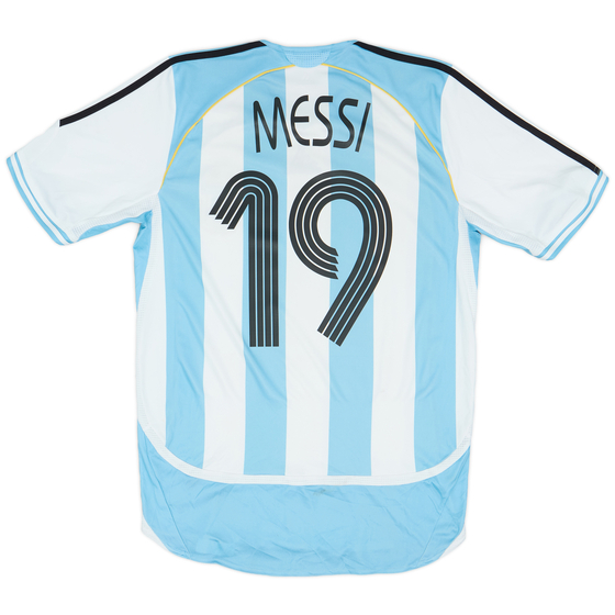 2005-07 Argentina Home Shirt Messi #19 - 6/10 - (S)