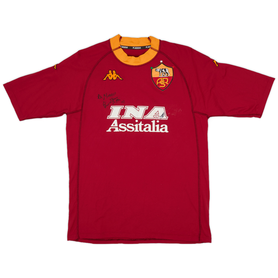 2000-01 Roma 'Signed' Home Shirt - 6/10 - (L)