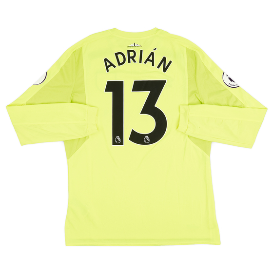 2017-18 West Ham Match Issue GK Shirt Adrian #13