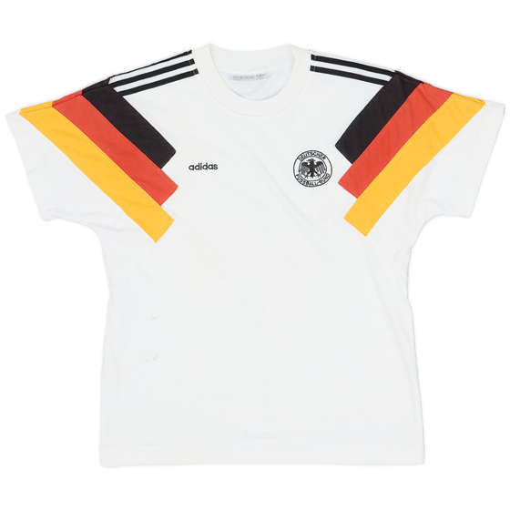 1990-92 Germany adidas Cotton Tee - 6/10 - (L.Boys)