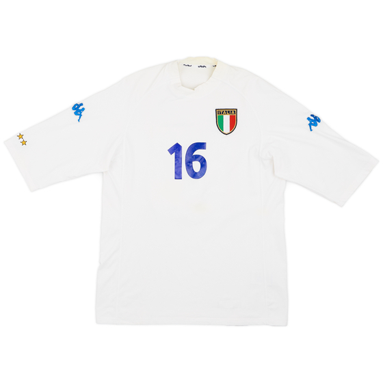 2002 Italy Away Shirt #16 - 5/10 - (XXL)