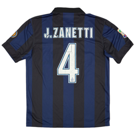 2013-14 Inter Milan Home Shirt J. Zanetti #4 - 6/10 - (M)