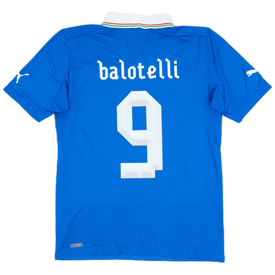 2012-13 Italy Home Shirt Balotelli #9 - 7/10 - (M)