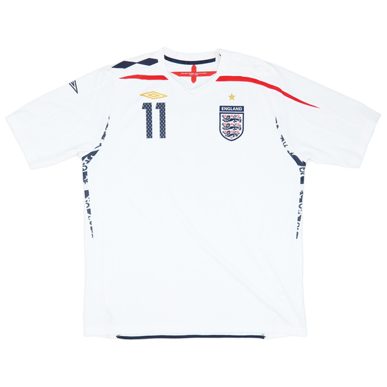 2007-09 England Home Shirt J.Cole #11 - 9/10 - (XXL)