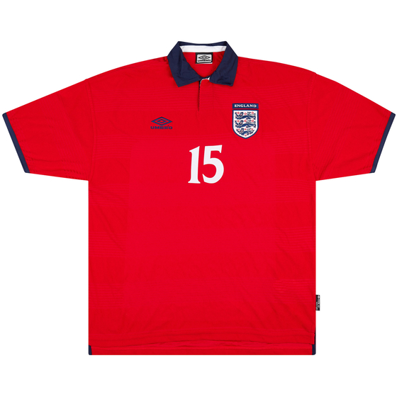 1999-01 England Match Issue Away Shirt #15 (Butt)