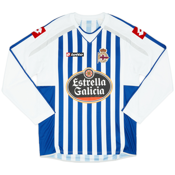 2010-11 Deportivo Home L/S Shirt (L)