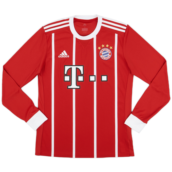 2017-18 Bayern Munich Home L/S Shirt - 9/10 - (S)