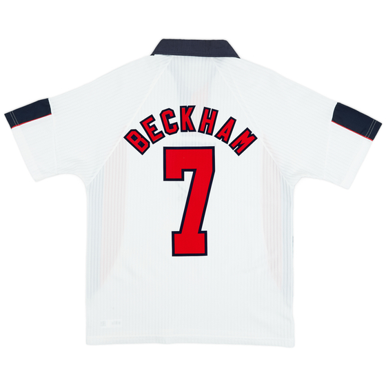 1997-99 England Home Shirt Beckham #7 - 7/10 - (M)