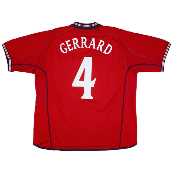 2002-04 England Away Shirt Gerrard #4 - 5/10 - (XXL)