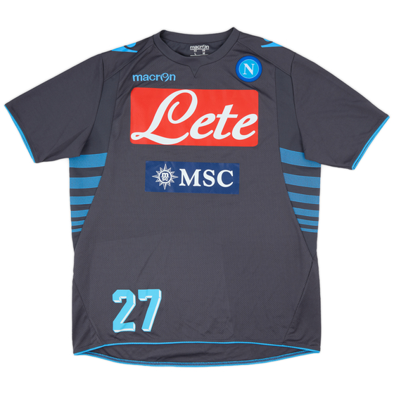 2010-11 Napoli Player Issue Macron Training Shirt #27 - 9/10 - (L)