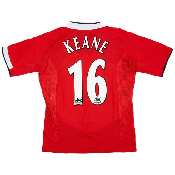 2004-06 Manchester United Home Shirt Keane #16 - 8/10 - (M)