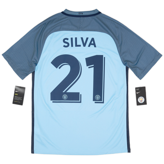 2016-17 Manchester City Home Shirt Silva #21 (M)