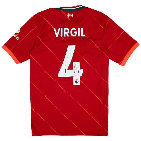 2021-22 Liverpool Home Shirt Virgil #4 - 5/10 - (M)