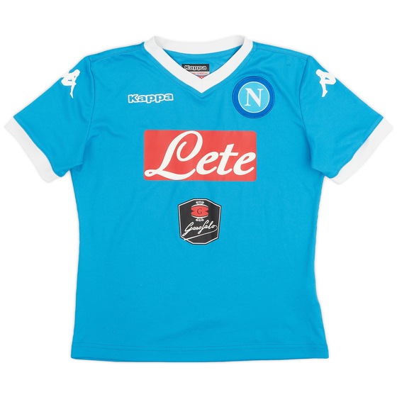 2015-16 Napoli Basic Home Shirt - 8/10 - (M.Boys)