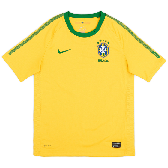 2010-11 Brazil Home Shirt - 8/10 - (L.Boys)