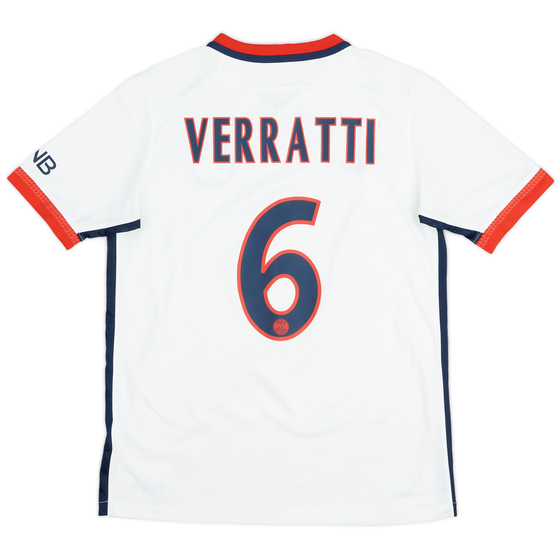 2015-16 Paris Saint-Germain Away Shirt Verratti #6 - 9/10 - (XL.Boys)