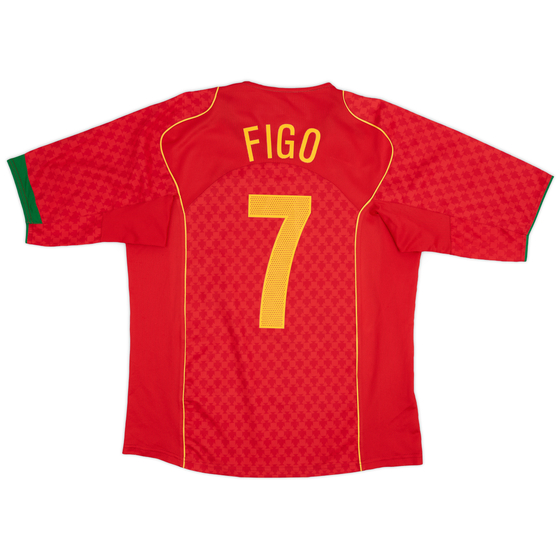 2004-06 Portugal Home Shirt Figo #7 - 8/10 - (L)