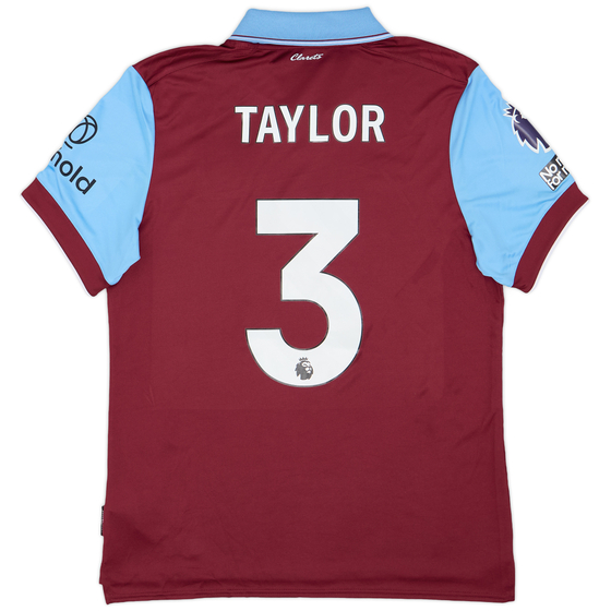 2023-24 Burnley Match Issue Home Shirt Taylor #3