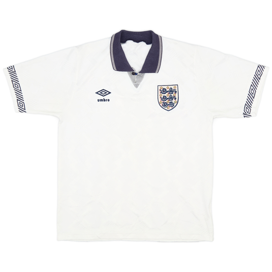 1990-92 England Home Shirt - 6/10 - (M)