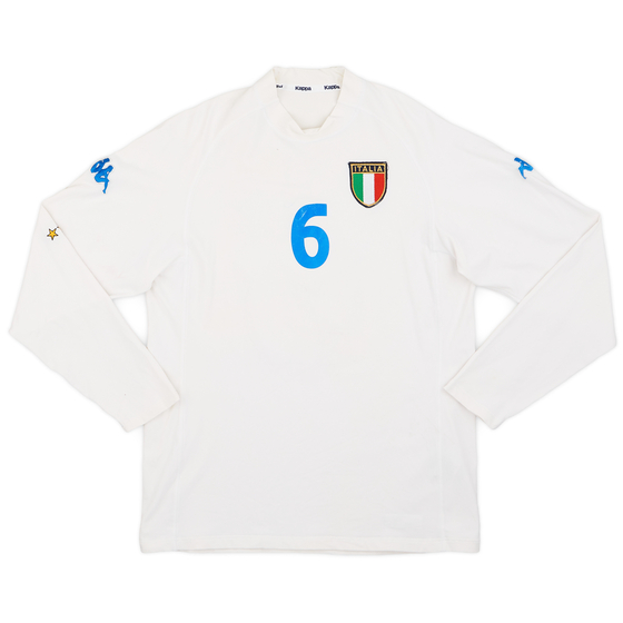 2002 Italy Away L/S Shirt #6 - 3/10 - (XXL)