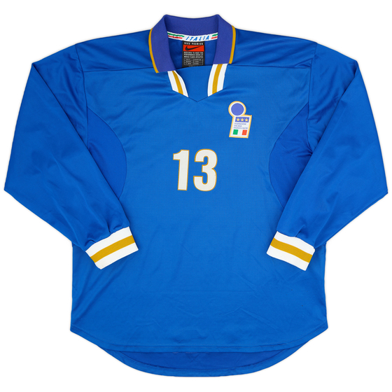 1996-97 Italy Player Issue Home L/S Shirt #13 - 8/10 - (XL)
