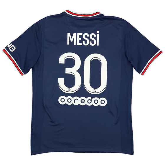 2021-22 Paris Saint-Germain Home Shirt Messi #30 - 6/10 - (M)