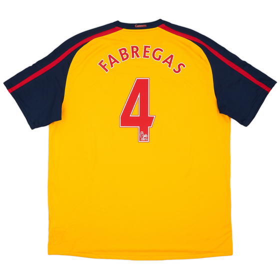 2008-09 Arsenal Away Shirt Fabregas #4 - 9/10 - (XXL)