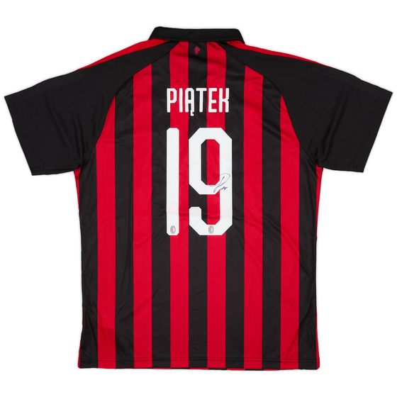 2018-19 AC Milan Signed Home Shirt Piatek #19 (XL)