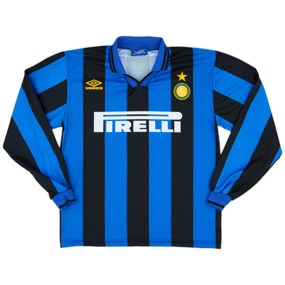 1995-96 Inter Milan Basic Home L/S Shirt #21 - 6/10 - (M)