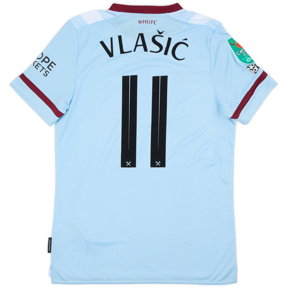 2021-22 West Ham Match Issue Carabao Cup Away Shirt Vlasic #11