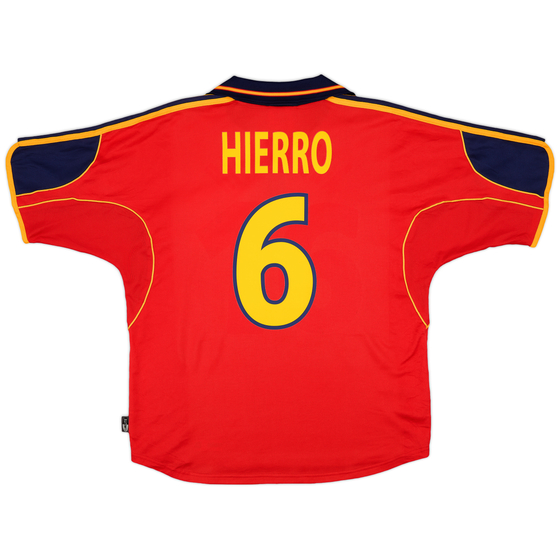 1999-02 Spain Home Shirt Hierro #6 - 9/10 - (XS)