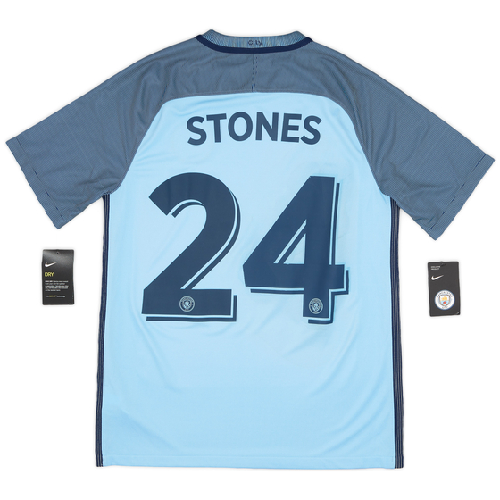 2016-17 Manchester City Home Shirt Stones #24 (M)